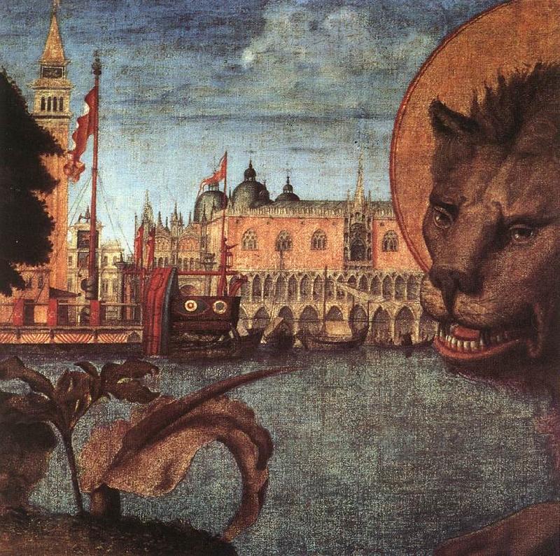 CARPACCIO, Vittore The Lion of St Mark (detail) oil painting picture